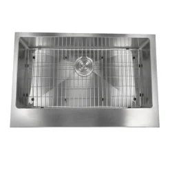 Nantucket Sinks EZApron33-9 RetroFit Single Bowl Undermount Stainless Steel Kitchen Sink with 9