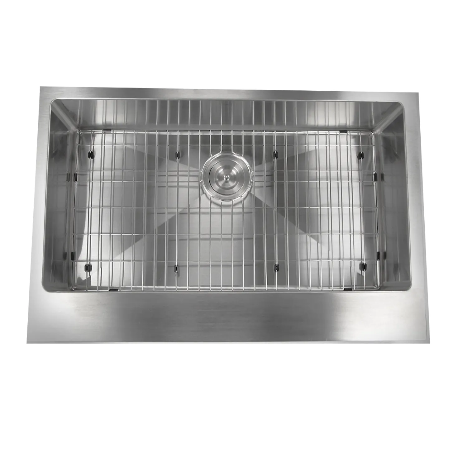 Nantucket Sinks EZApron33-9 RetroFit Single Bowl Undermount Stainless Steel Kitchen Sink with 9" Apron Front