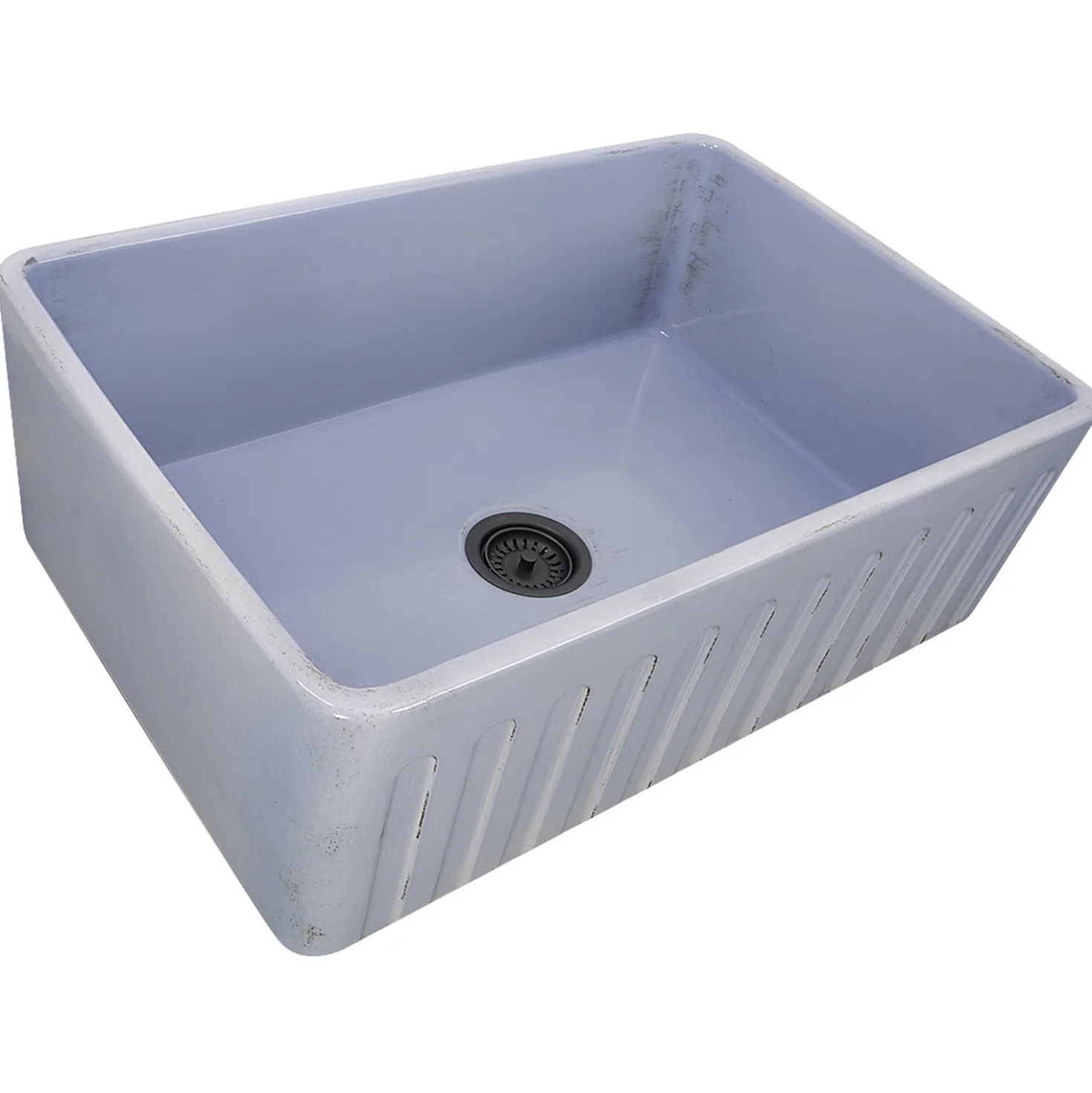Nantucket Sinks 30" Farmhouse Fireclay Sink with Shabby Sugar Finish