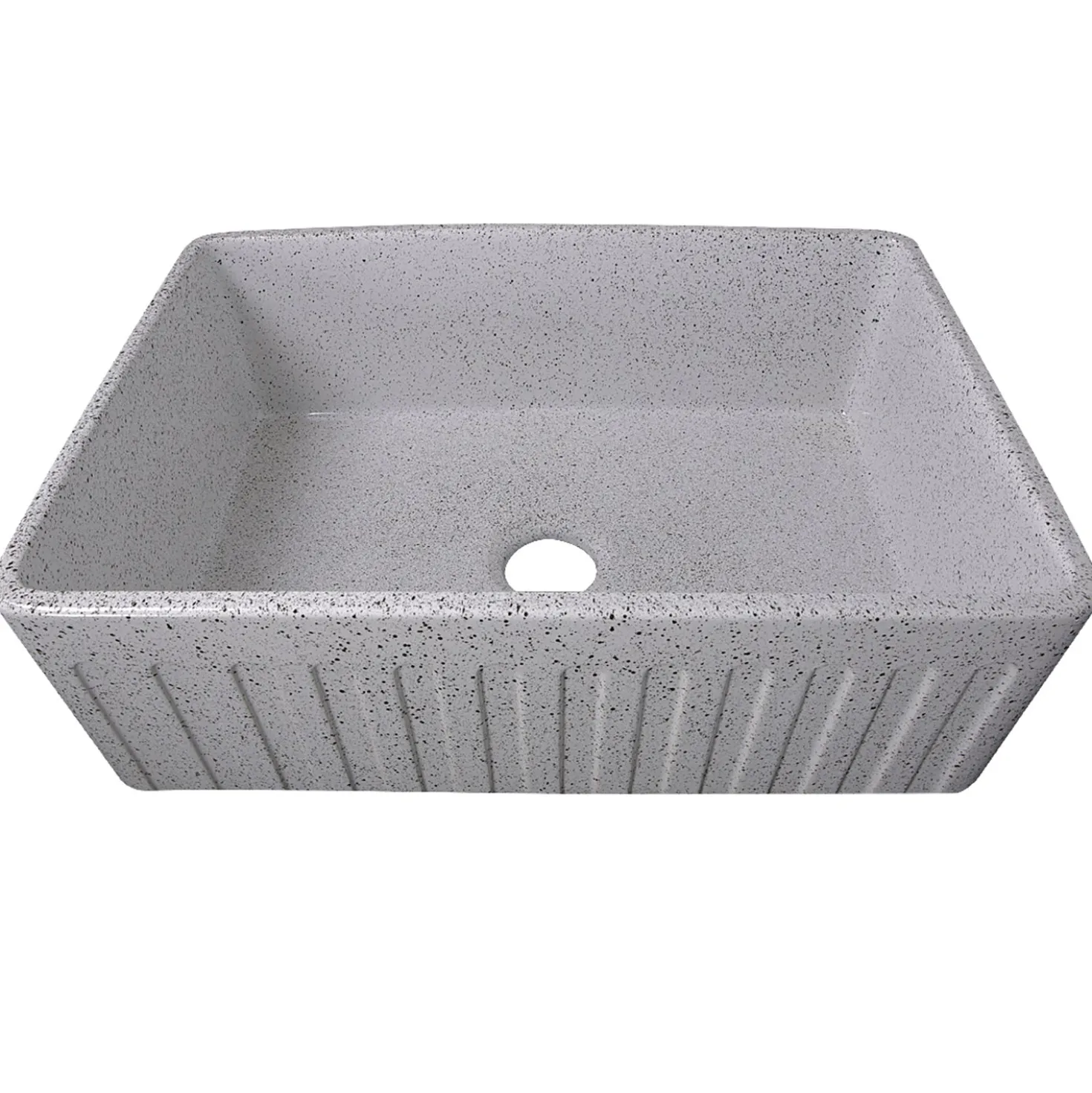 Nantucket Sinks 30" Farmhouse Fireclay Sink with Pietra Sarda Finish