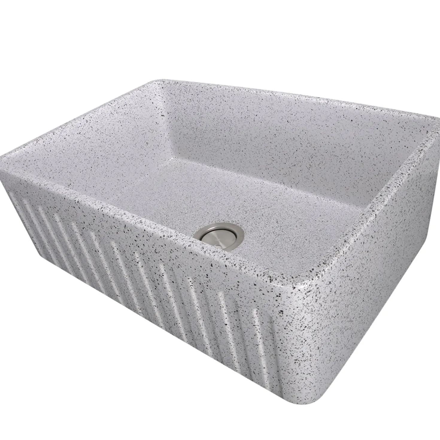 Nantucket Sinks 30" Farmhouse Fireclay Sink with Pietra Sarda Finish