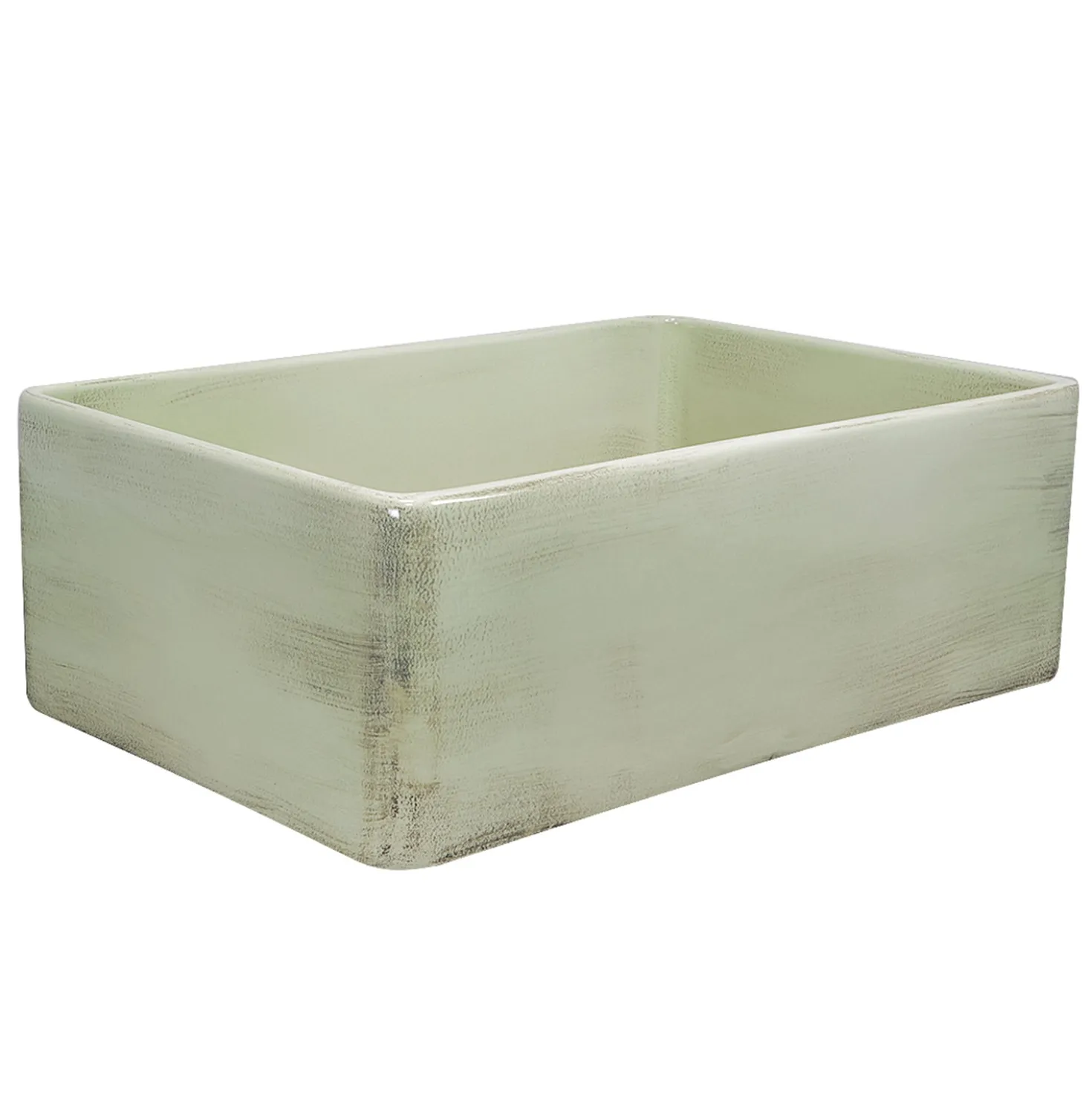 Nantucket Sinks 30" Farmhouse Fireclay Sink with Shabby Green Finish