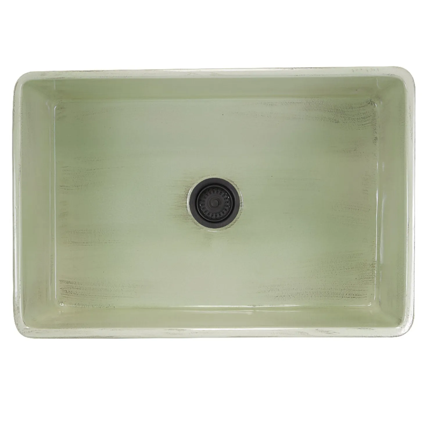 Nantucket Sinks 30" Farmhouse Fireclay Sink with Shabby Green Finish