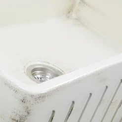 Nantucket Sinks 30" Farmhouse Fireclay Sink with Shabby Straw Finish
