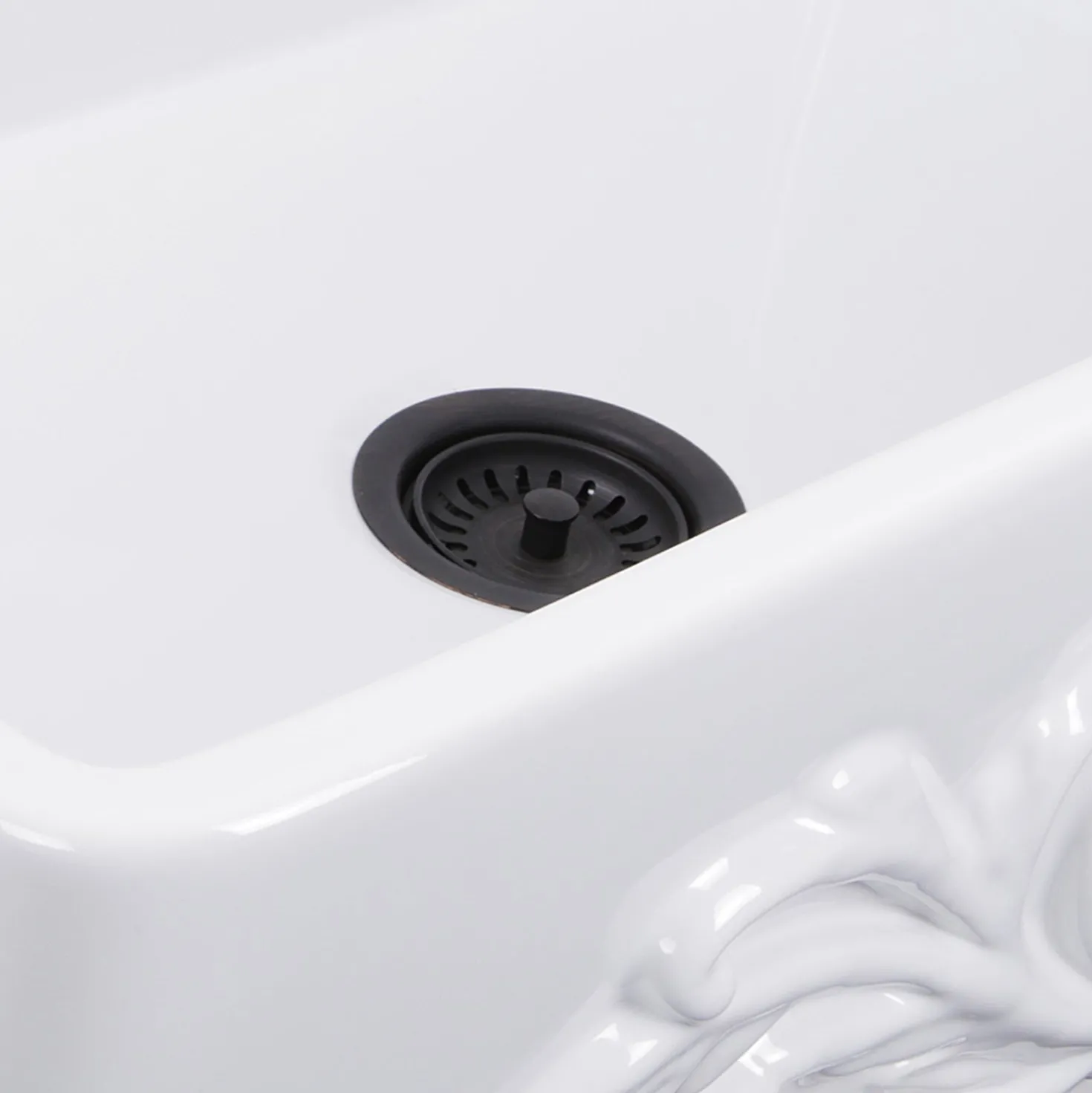 Nantucket Sinks 33" Farmhouse Fireclay Sink with Filigree Apron