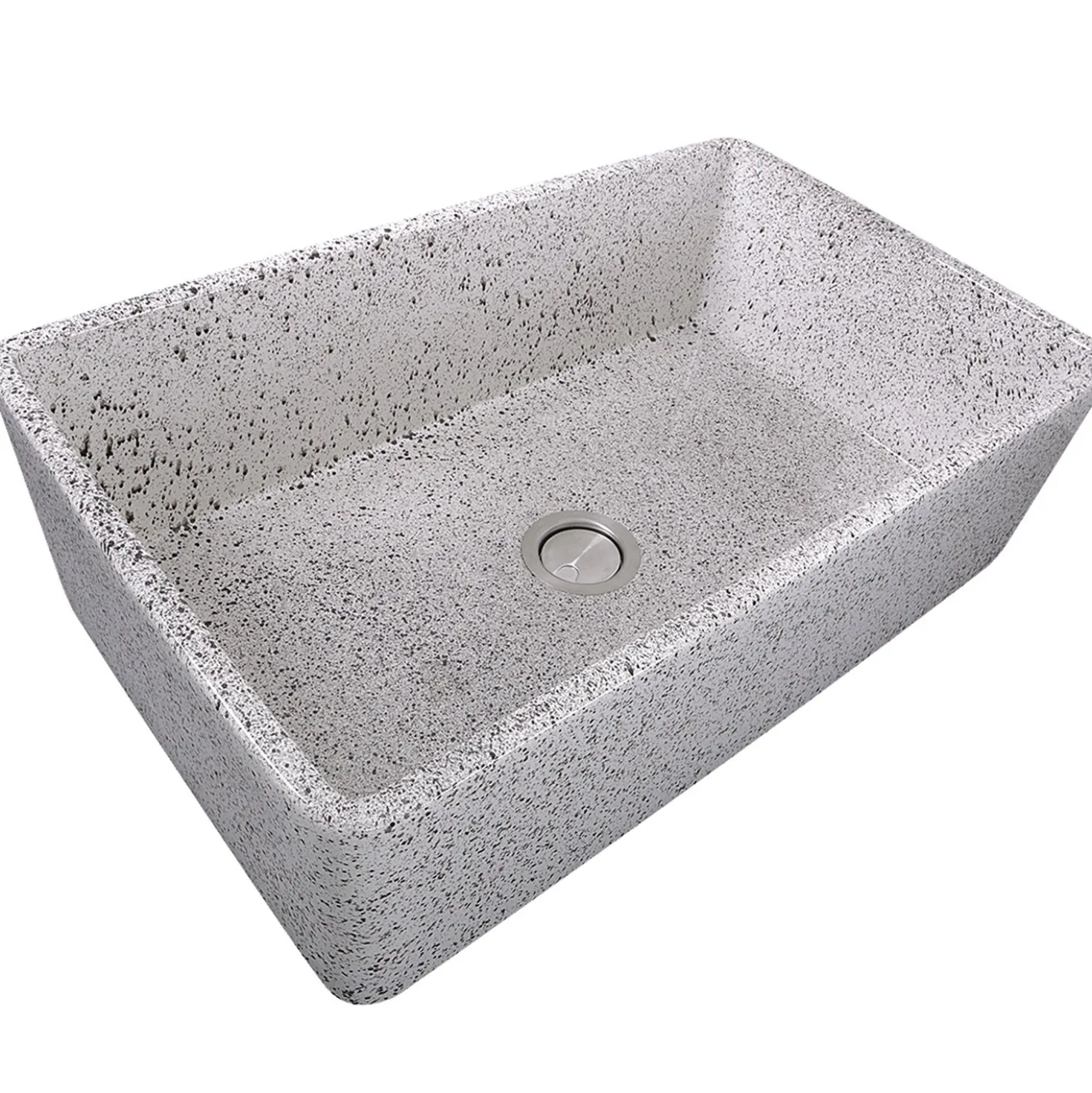 Nantucket Sinks 33" Farmhouse Fireclay Sink with Pietra Sarda Finish