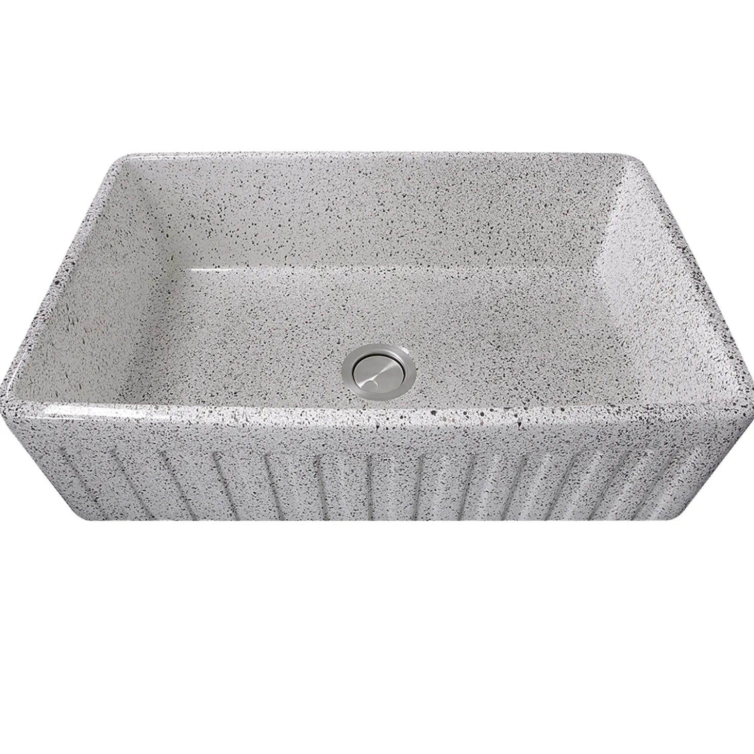 Nantucket Sinks 33" Farmhouse Fireclay Sink with Pietra Sarda Finish