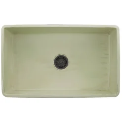 Nantucket Sinks 33" Farmhouse Fireclay Sink with Shabby Green Finish