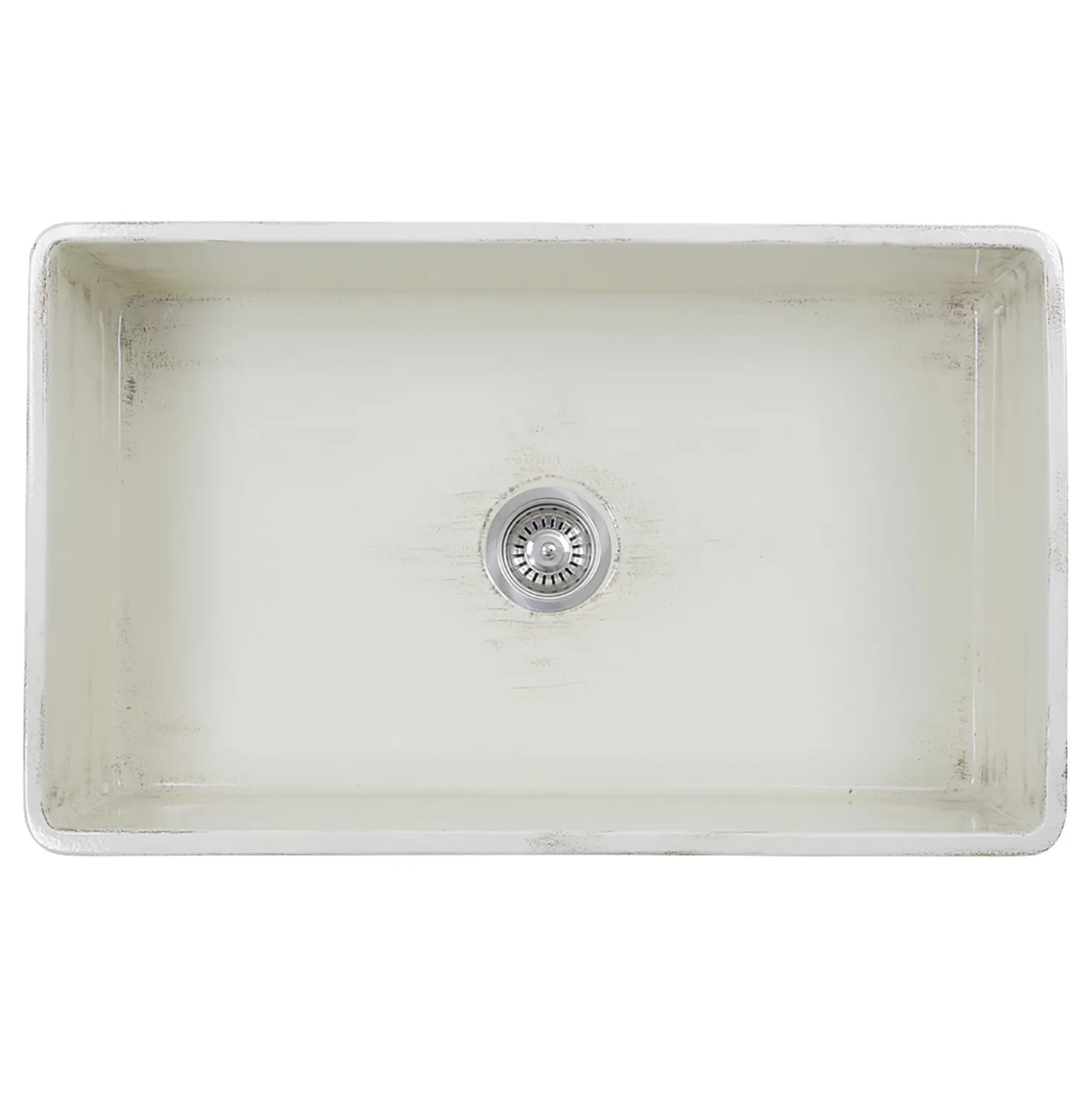 Nantucket Sinks 33" Farmhouse Fireclay Sink with Shabby Straw Finish