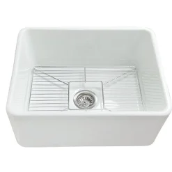 Nantucket Sinks 24" Fireclay Farmhouse Kitchen Sink T-FCFS24