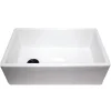 Nantucket Sinks 30" Fireclay Farmhouse Sink Offset Drain with Grid