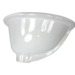Nantucket Sinks Glazed Bottom 13x10 Undermount Ceramic Sink In White