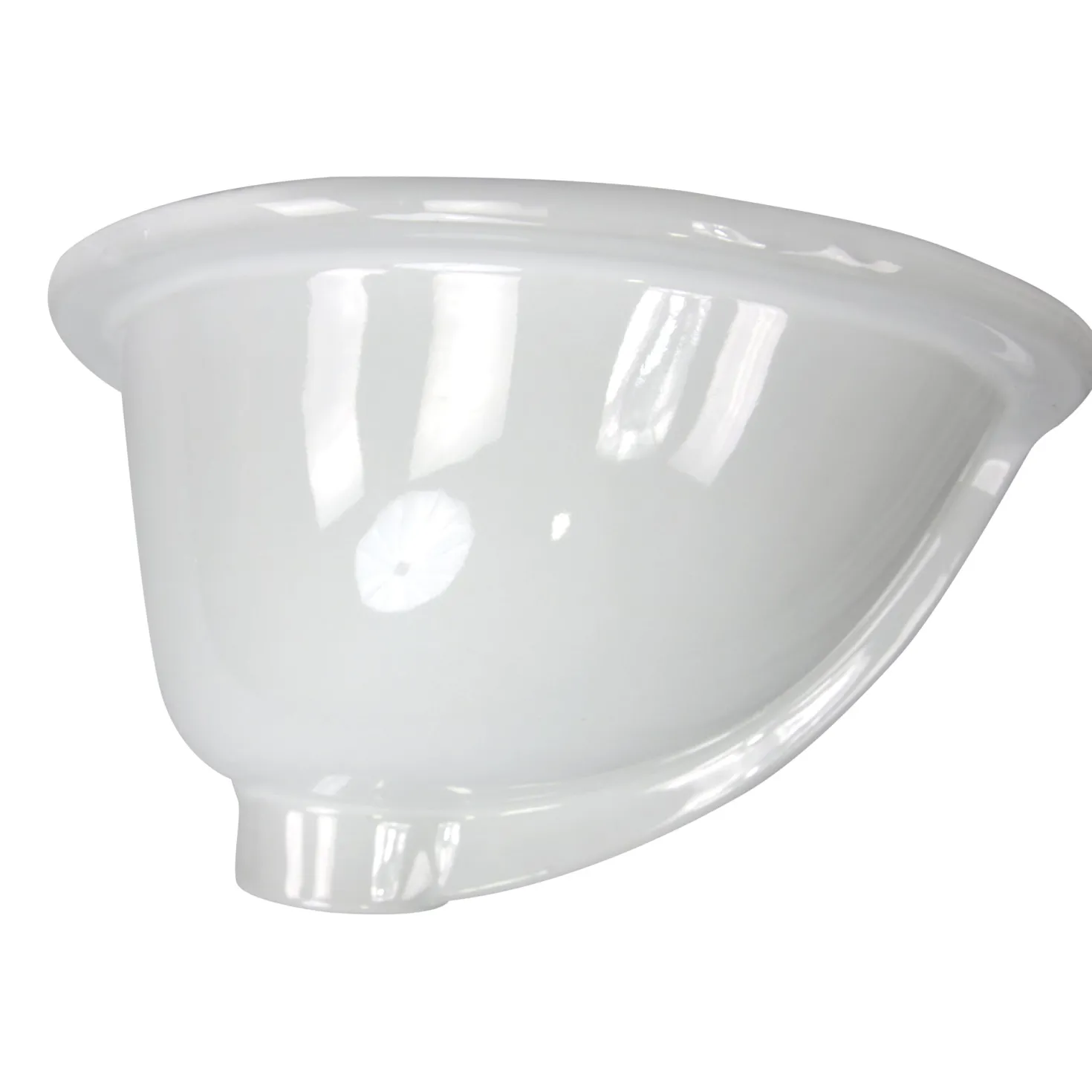 Nantucket Sinks Glazed Bottom 13x10 Undermount Ceramic Sink In White