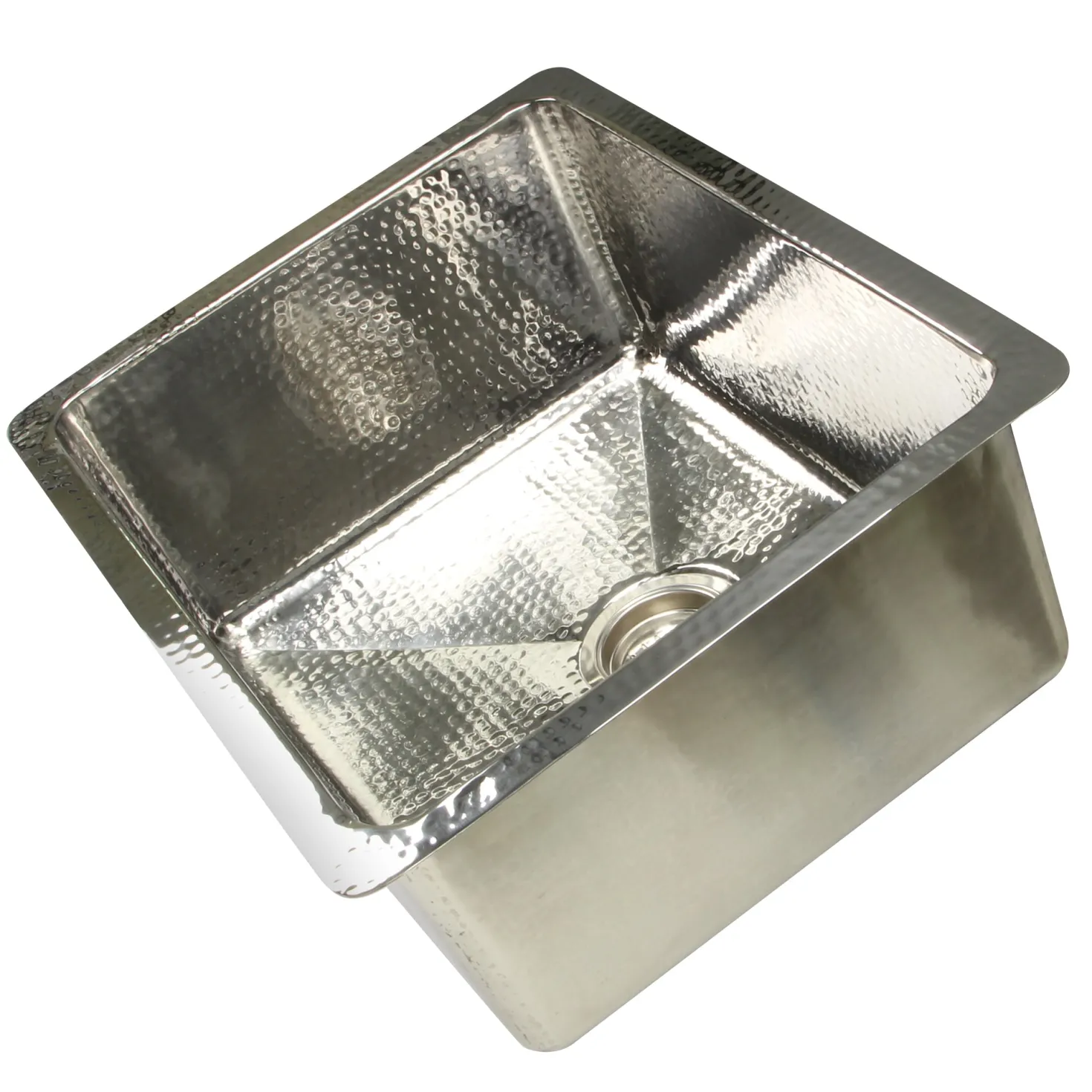 Nantucket Sinks 23" Hammered Stainless Steel Rectangle Kitchen Sink