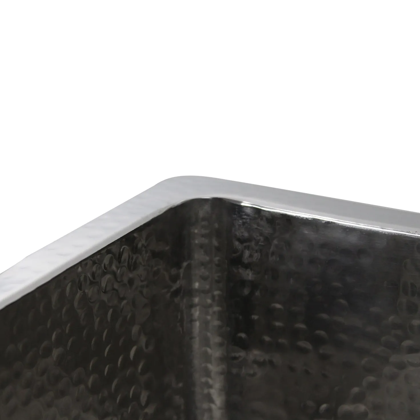 Nantucket Sinks 23" Hammered Stainless Steel Rectangle Kitchen Sink