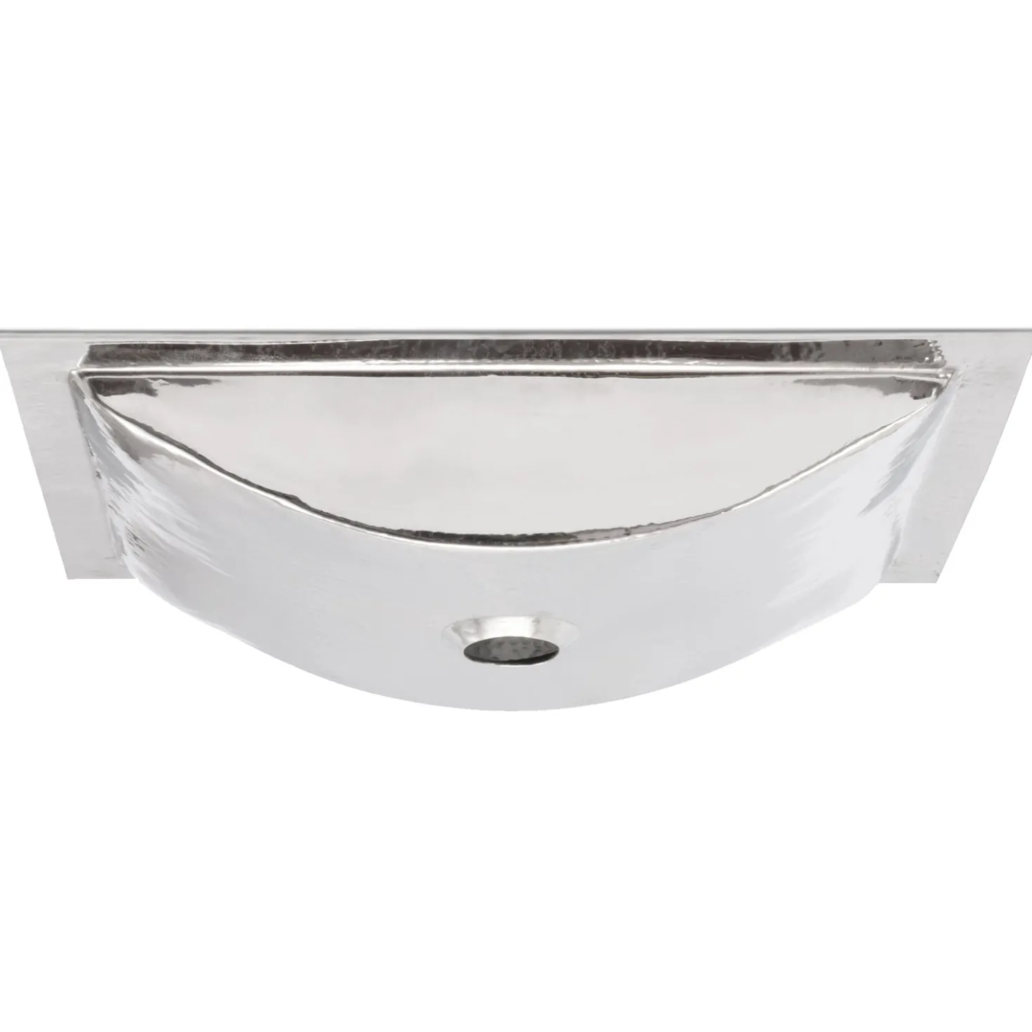 Nantucket Sinks Hand Hammered Stainless Steel Rectangle Undermount Bathroom Sink