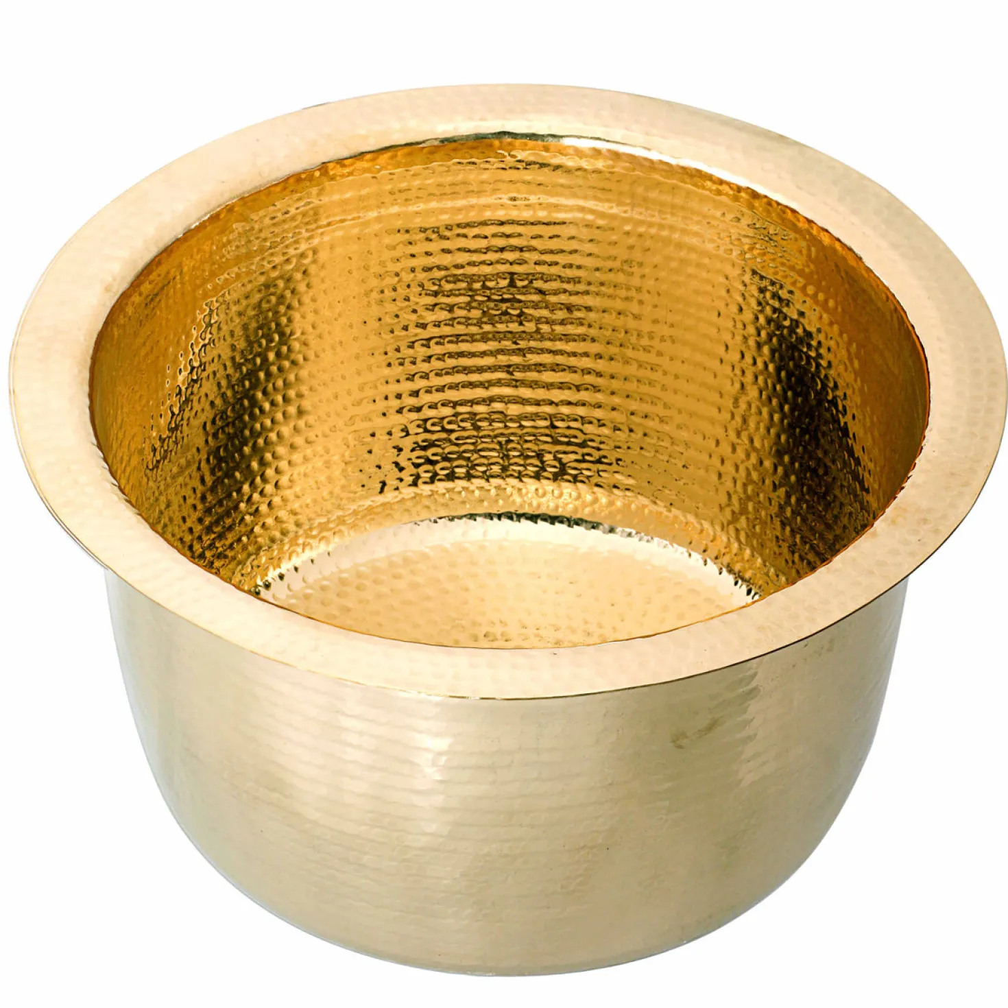 Nantucket Sinks 15"Hand Hammered Round Brass Bar Sink