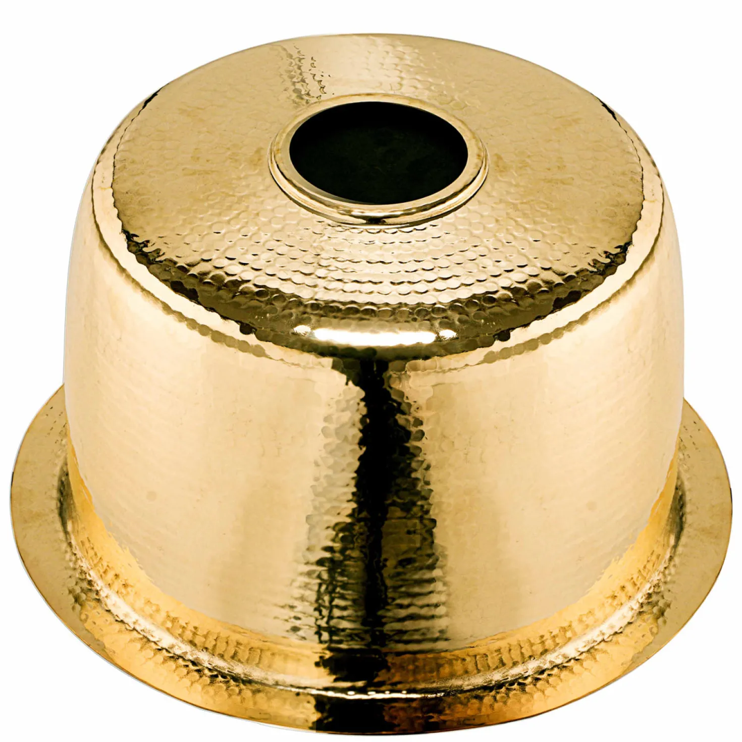 Nantucket Sinks 15"Hand Hammered Round Brass Bar Sink