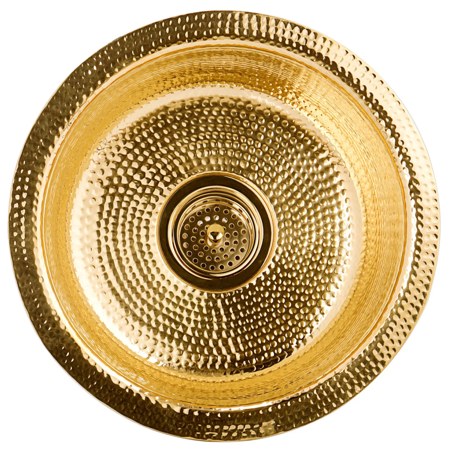Nantucket Sinks 15"Hand Hammered Round Brass Bar Sink