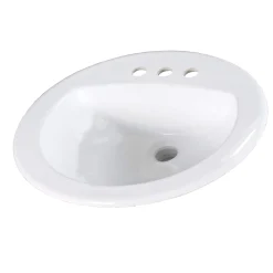 Nantucket Sinks 20.25-Inch Drop-In Ceramic Vanity Sink DI2017-4