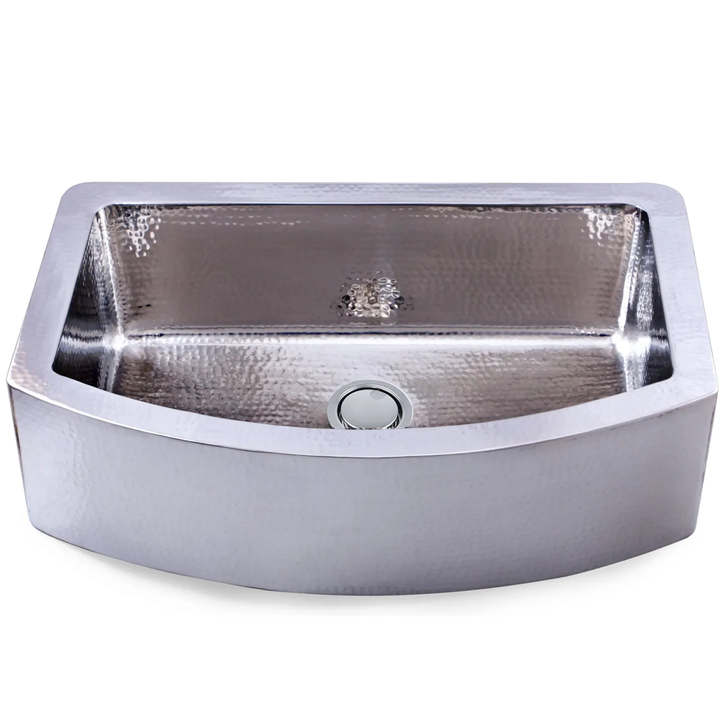 Nantucket Sinks 33 Inch Hammered Farmhouse Stainless Steel Sink