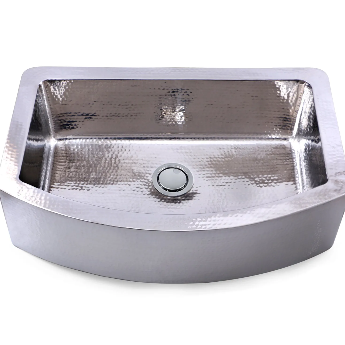 Nantucket Sinks 33 Inch Hammered Farmhouse Stainless Steel Sink