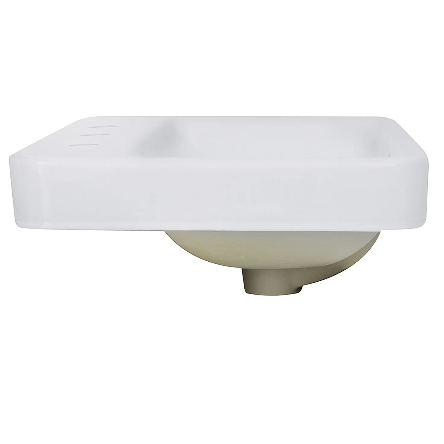 Nantucket Sinks 23-Inch 3-Hole Rectangular Drop-In Ceramic Vanity Sink DI-2317-R8