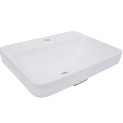 Nantucket Sinks 23-Inch 1-Hole Rectangular Drop-In Ceramic Vanity Sink DI-2317-R1