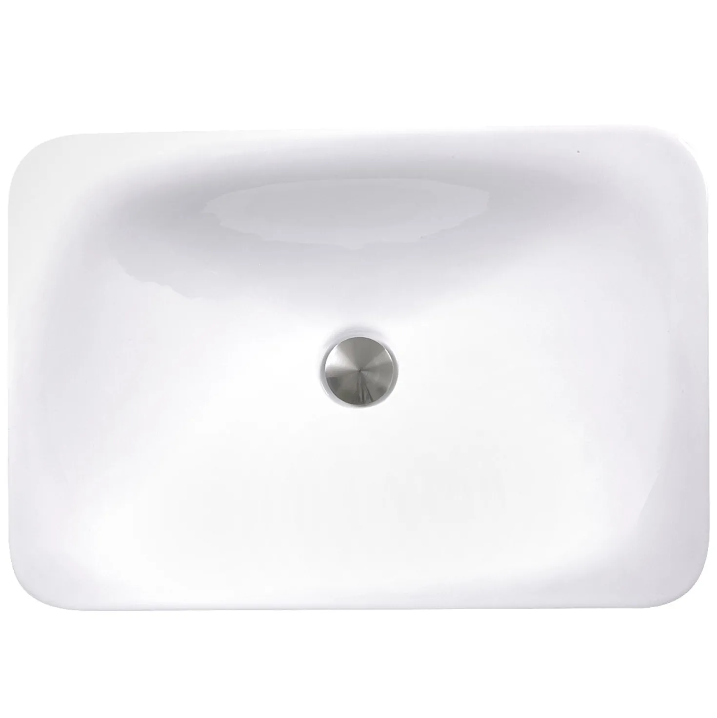 Nantucket Sinks 21-Inch Rectangular Drop-In Ceramic Vanity Sink DI-2114-R