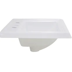 Nantucket Sinks 23-Inch Rectangular Drop-In Ceramic Vanity Sink for 8" Centers