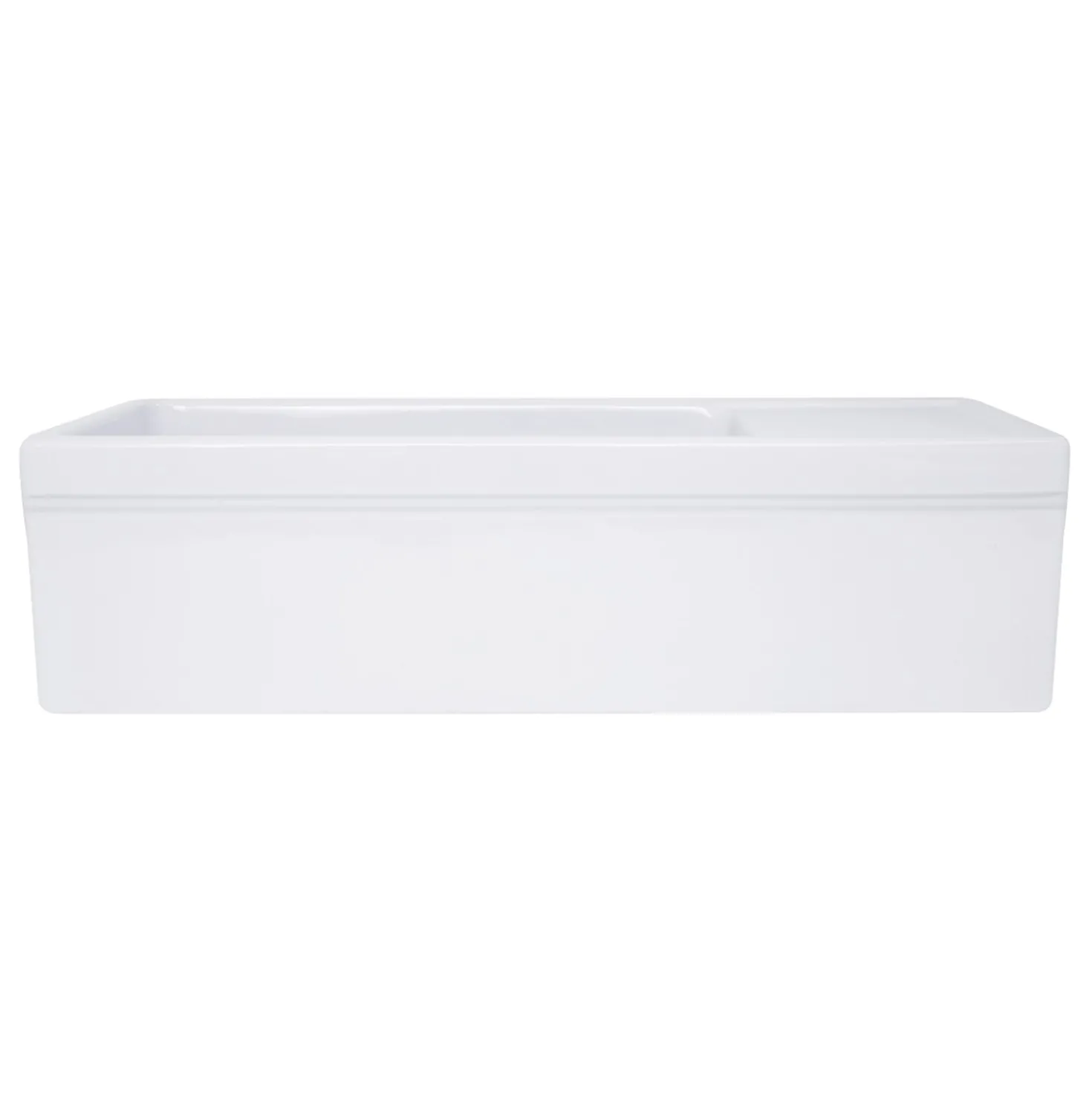 Nantucket Sinks 36" Italian Farmhouse Fireclay Sink with Built-In Drainboard
