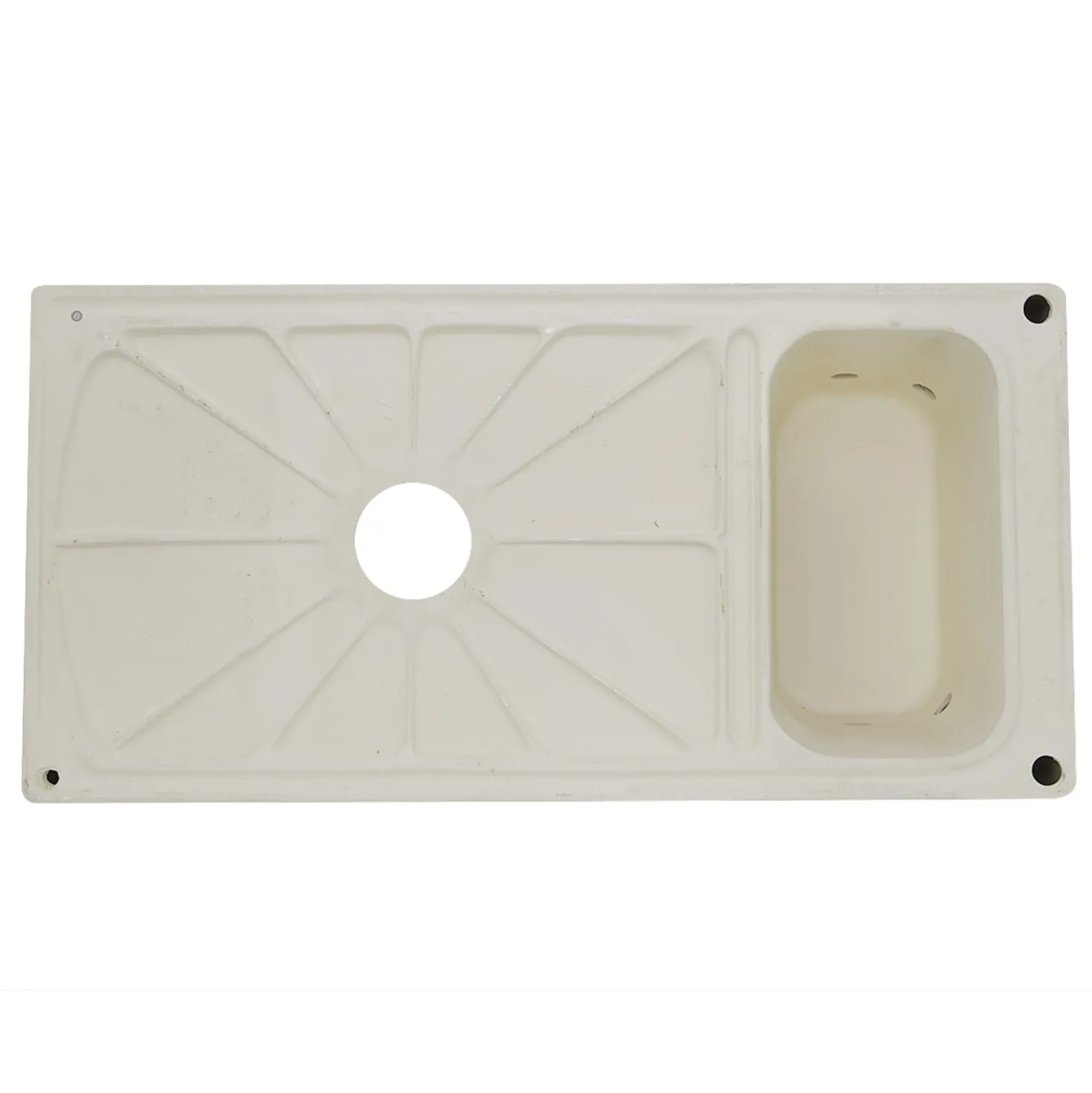 Nantucket Sinks 36" Italian Farmhouse Fireclay Sink with Built-In Drainboard