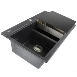 Nantucket Sinks Large Double Bowl Prep Station Topmount Granite Composite