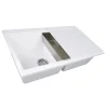 Nantucket Sinks Large Double Bowl Prep Station Topmount Granite Composite White