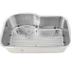 Nantucket Sinks MOBYXL-16 Single Bowl Oblong Undermount Stainless Steel Kitchen Sink, 16 Gauge