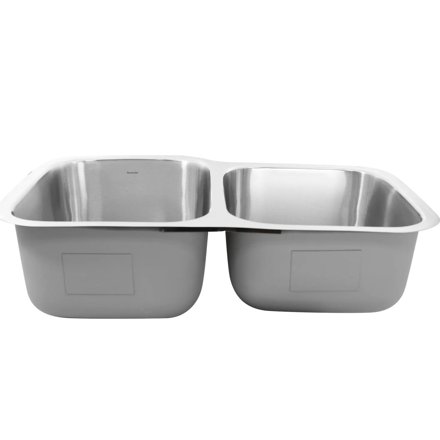 Nantucket Sinks NS6040-18 - 32" 60/40 Double Bowl Undermount Stainless Steel Kitchen Sink, 18 Gauge