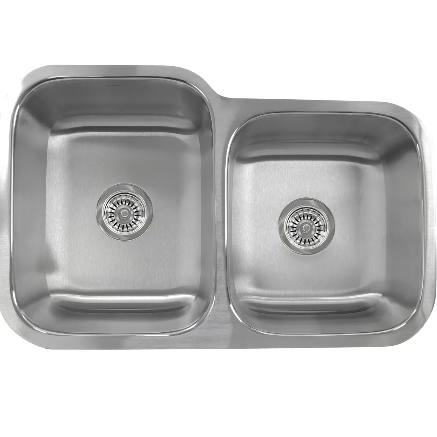 Nantucket Sinks NS6040-18 - 32" 60/40 Double Bowl Undermount Stainless Steel Kitchen Sink, 18 Gauge