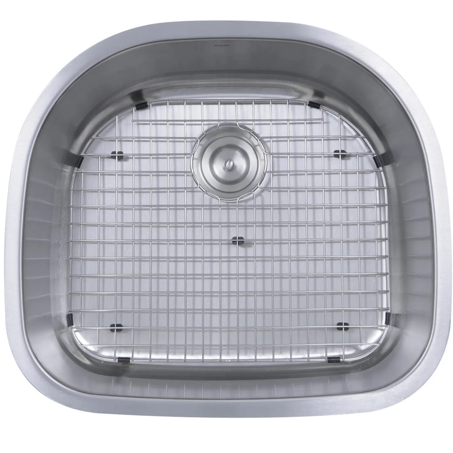 Nantucket Sinks NS03i-16 Sconset 23" D-Bowl Undermount Stainless Steel Kitchen Sink, 16 Gauge
