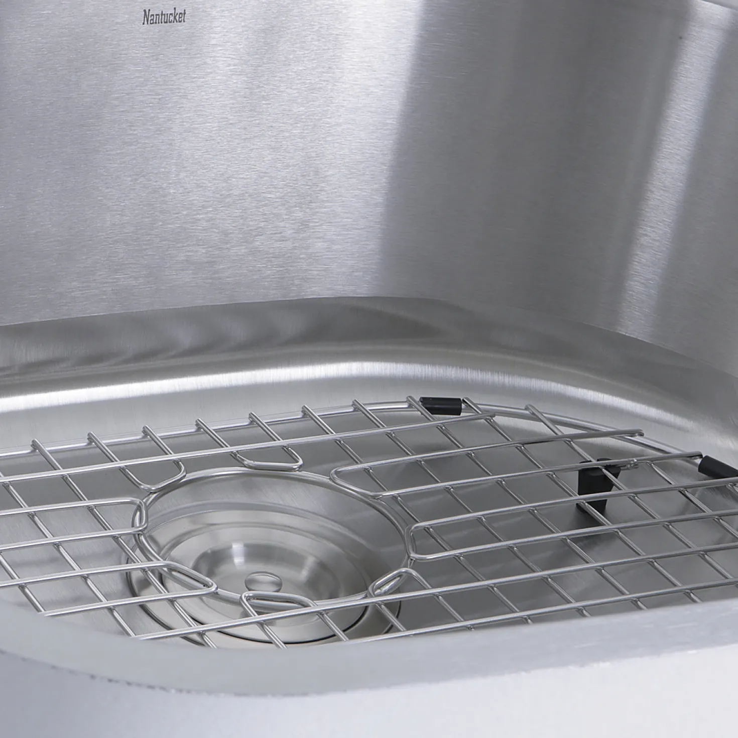 Nantucket Sinks NS03i-16 Sconset 23" D-Bowl Undermount Stainless Steel Kitchen Sink, 16 Gauge