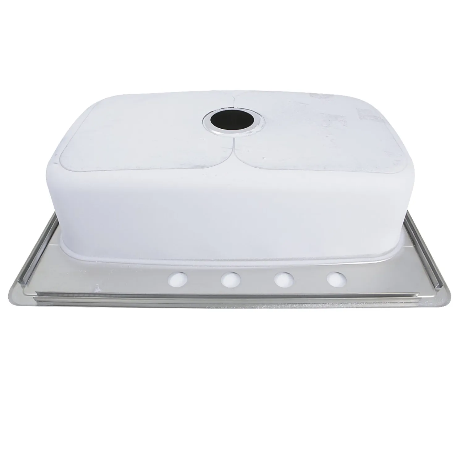 Nantucket Sinks NS3322-8 33" Large Rectangle Single Bowl 18 Gauge Stainless Steel Drop in Kitchen Sink