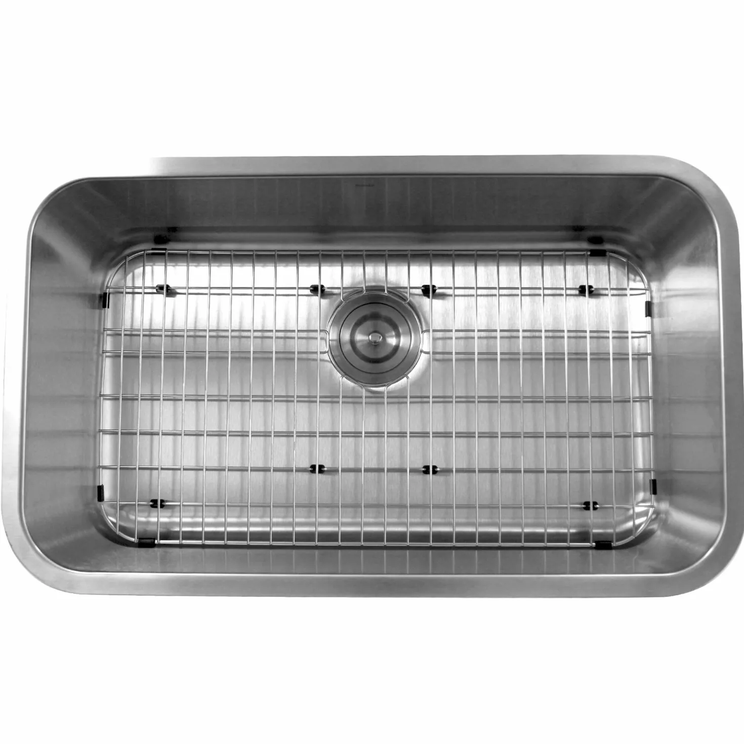 Nantucket Sinks NS3018-9-16 30" Large Rectangle Single Bowl Undermount Stainless Steel Kitchen Sink, 9" Deep