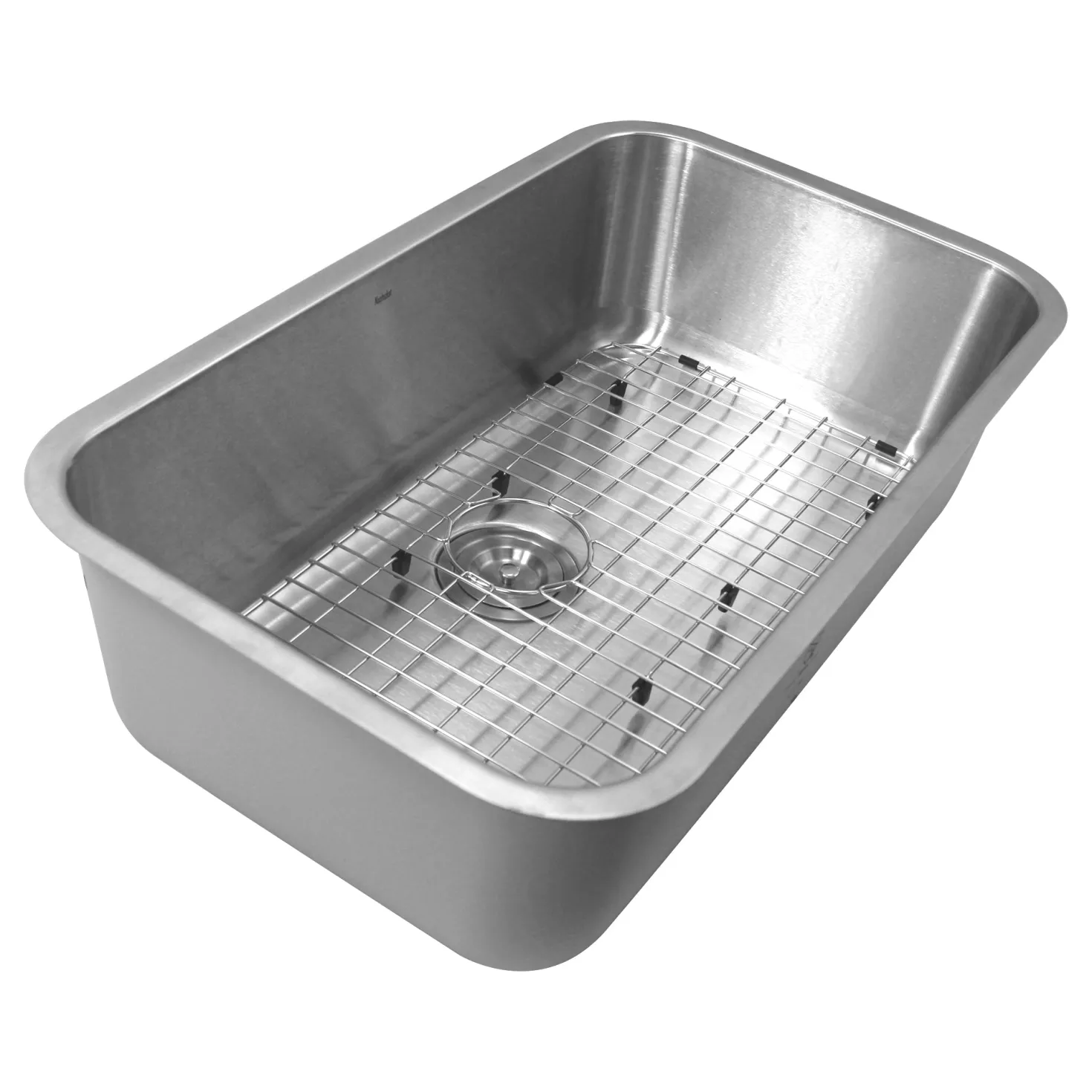 Nantucket Sinks NS3018-9-16 30" Large Rectangle Single Bowl Undermount Stainless Steel Kitchen Sink, 9" Deep