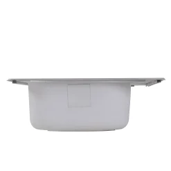 Nantucket Sinks NS2522-8 - 25" Small Rectangle Single Bowl Self Rimming Stainless Steel Drop in Kitchen Sink, 18 Gauge