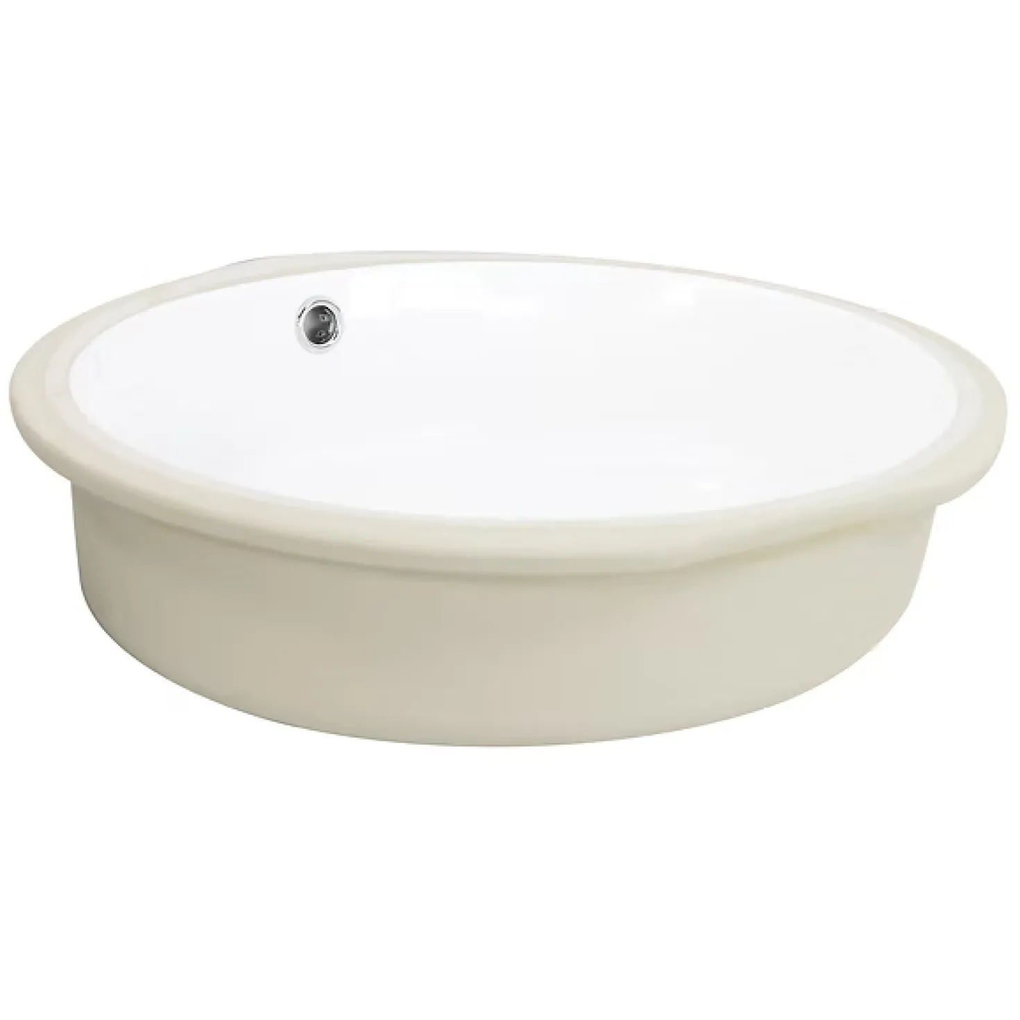 Nantucket Sinks Oval Undermount Ceramic Sink in White UM-16CW