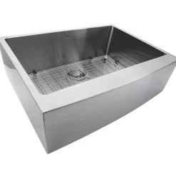 Nantucket Sinks 30" Pro Series Single Bowl Farmhouse Stainless Steel Kitchen Sink