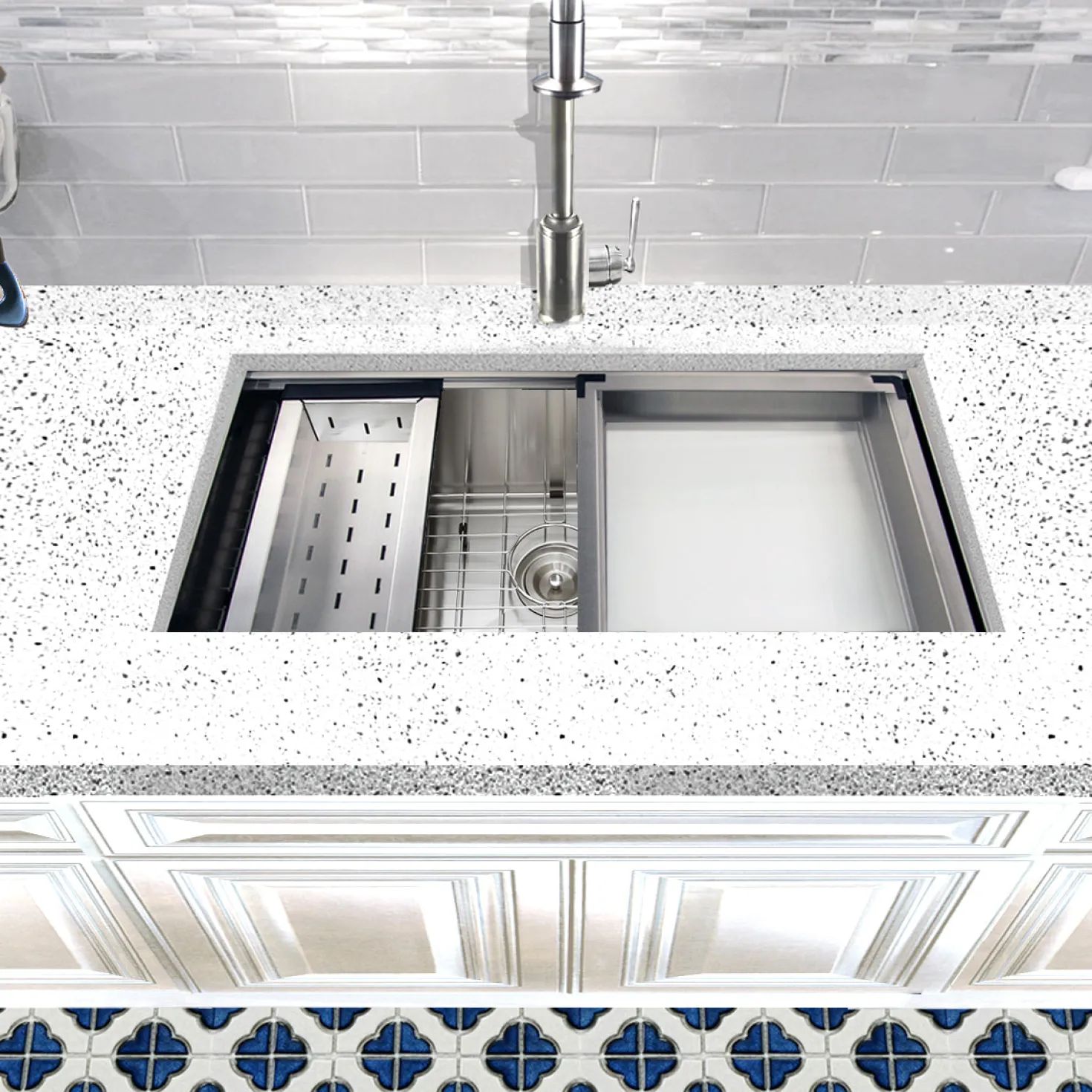 Nantucket Sinks 36" Pro Series Workstation Undermount Stainless Steel Kitchen Sink