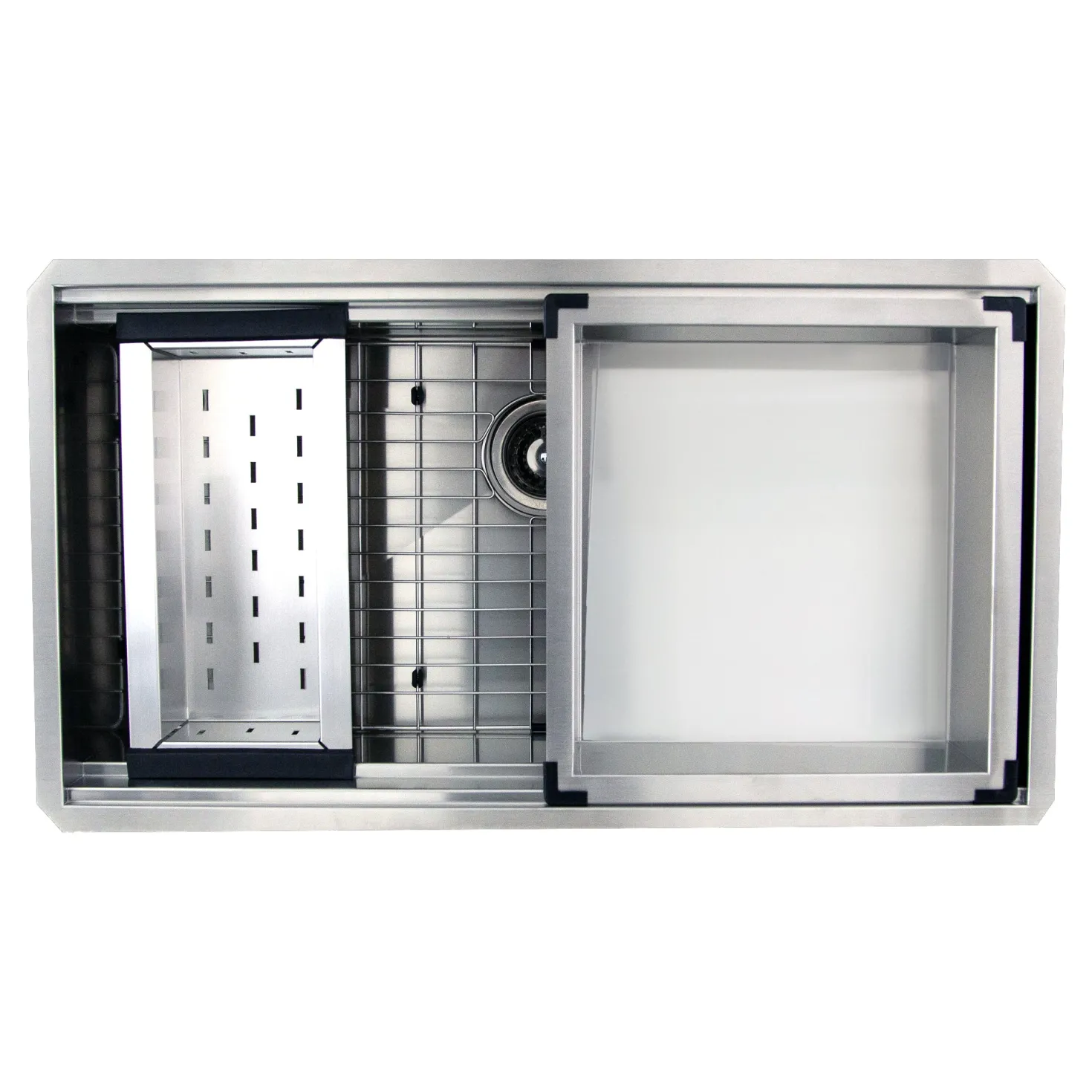 Nantucket Sinks 36" Pro Series Workstation Undermount Stainless Steel Kitchen Sink