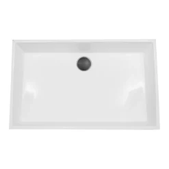 Nantucket Sinks Rectangle White Glacier Stone Sink NS-GSTR24