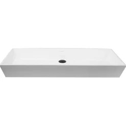 Nantucket Sinks Rectangle White Glacier Stone Sink NS-GSTR36