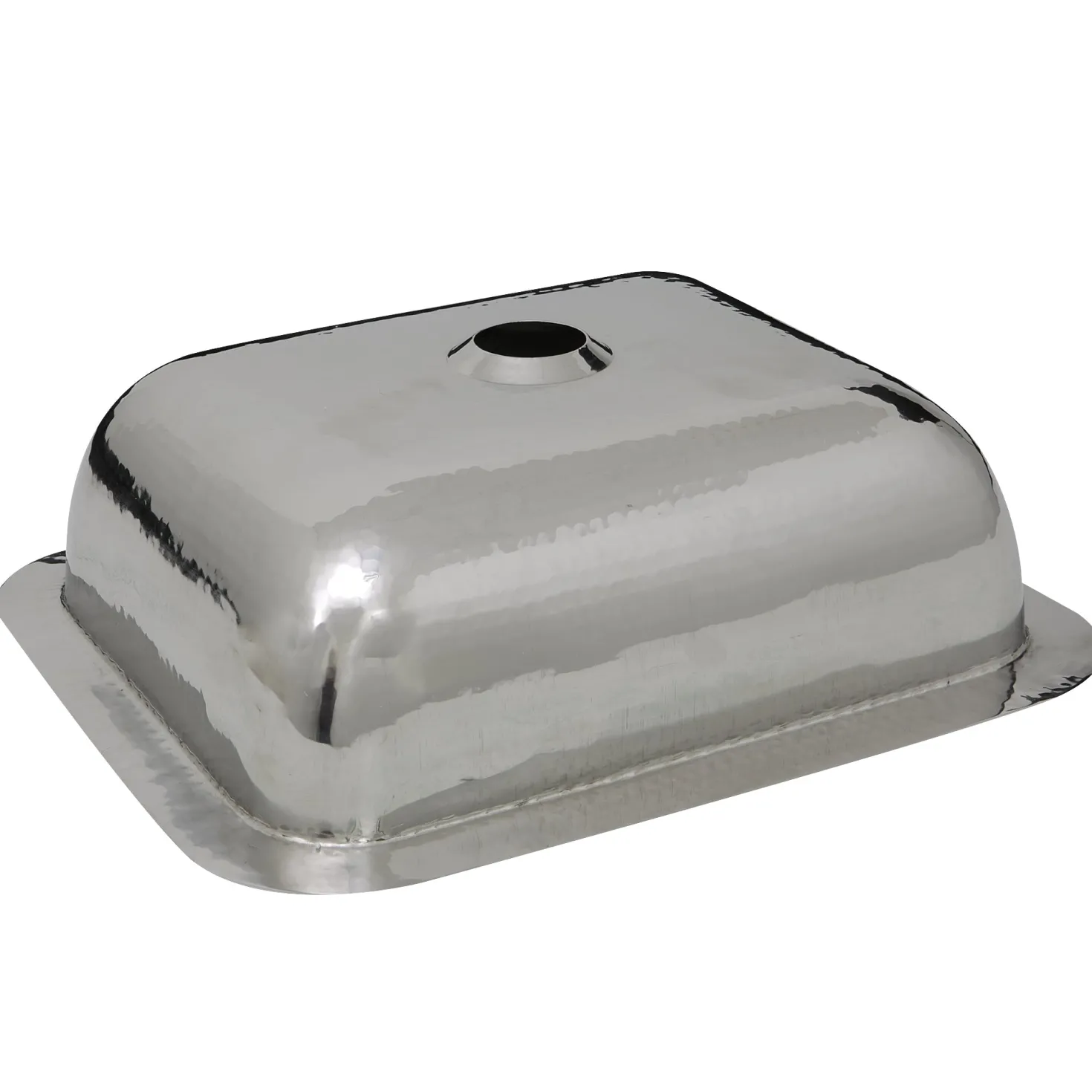 Nantucket Sinks RES - 17.5" Hammered Stainless Steel Rectangle Bar Sink